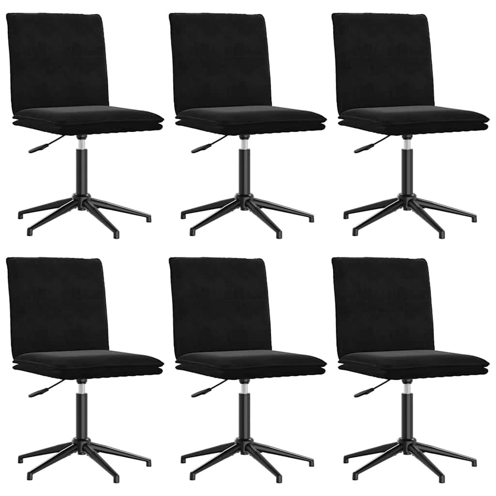 Chaises à manger lot de 6 noir velours Chaises de cuisine vidaXL