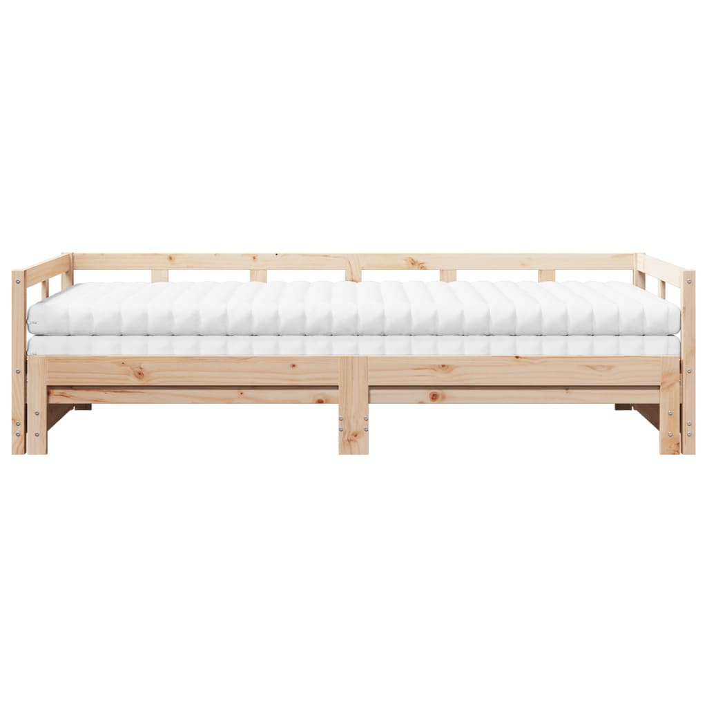 Lit de jour et lit gigogne et matelas 80x200 cm bois pin massif Lits & cadres de lit vidaXL   