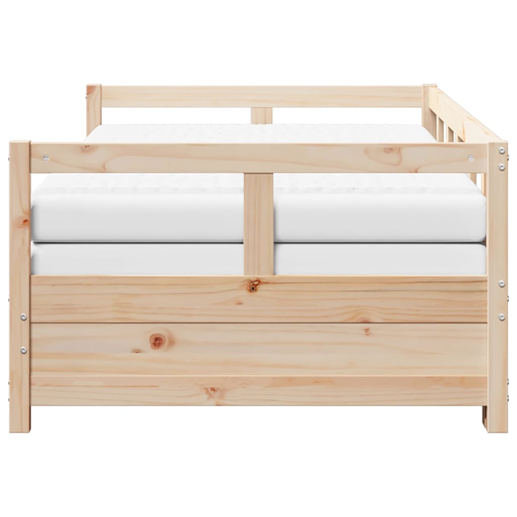 Lit de jour et lit gigogne et matelas 80x200 cm bois pin massif Lits & cadres de lit vidaXL   