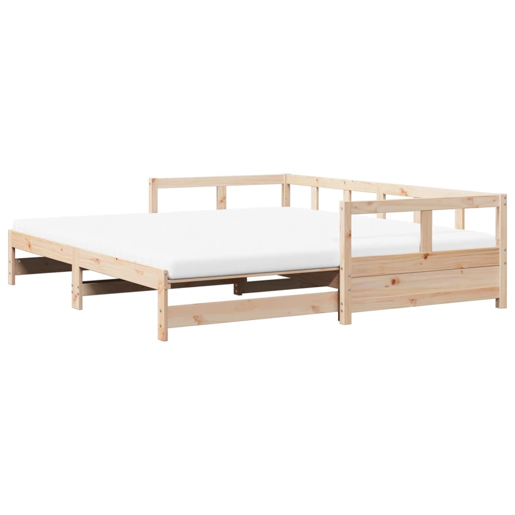 Lit de jour et lit gigogne et matelas 80x200 cm bois pin massif Lits & cadres de lit vidaXL   