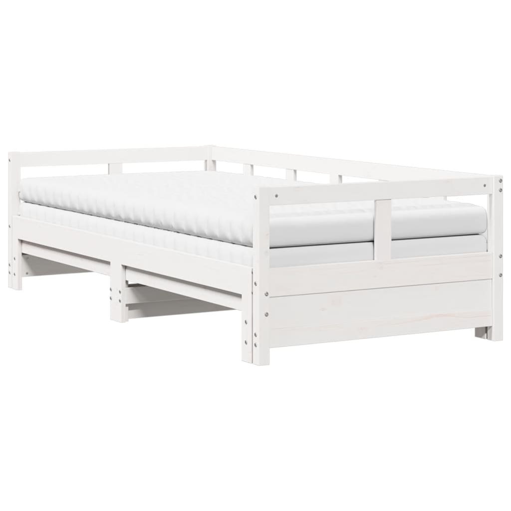 Lit de jour et lit gigogne et matelas 80x200 cm bois pin massif Lits & cadres de lit vidaXL   