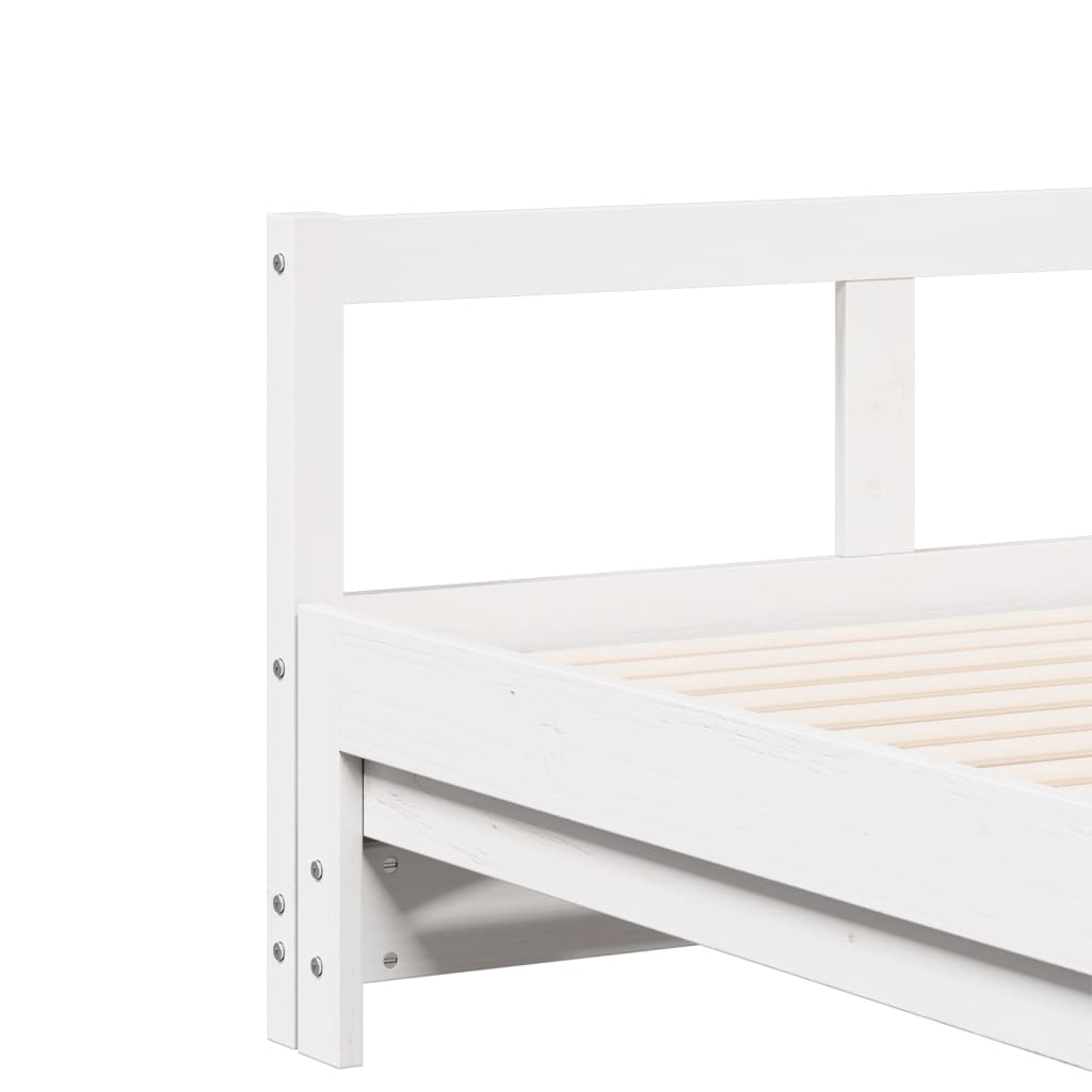 Lit de jour et lit gigogne et matelas 80x200 cm bois pin massif Lits & cadres de lit vidaXL   