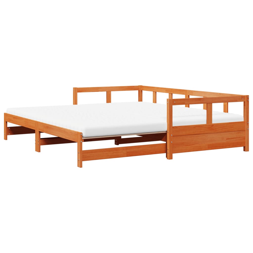 Lit de jour et lit gigogne et matelas 80x200 cm bois pin massif Lits & cadres de lit vidaXL   