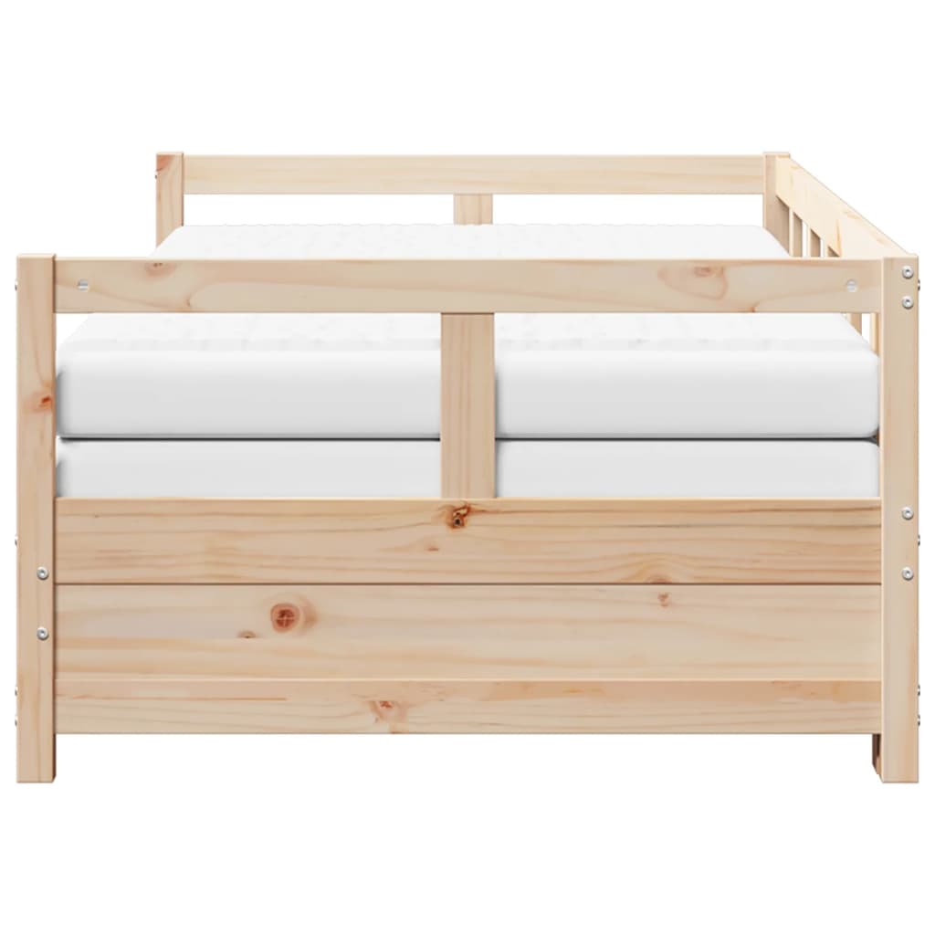 Lit de jour et lit gigogne et matelas 90x200 cm bois pin massif Lits & cadres de lit vidaXL   