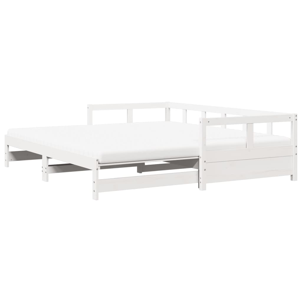 Lit de jour et lit gigogne et matelas 90x200 cm bois pin massif Lits & cadres de lit vidaXL   