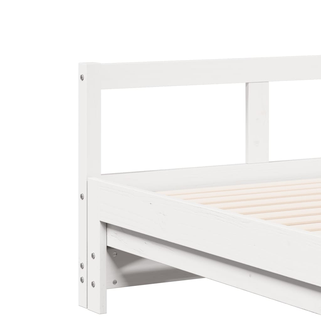 Lit de jour et lit gigogne et matelas 90x200 cm bois pin massif Lits & cadres de lit vidaXL   