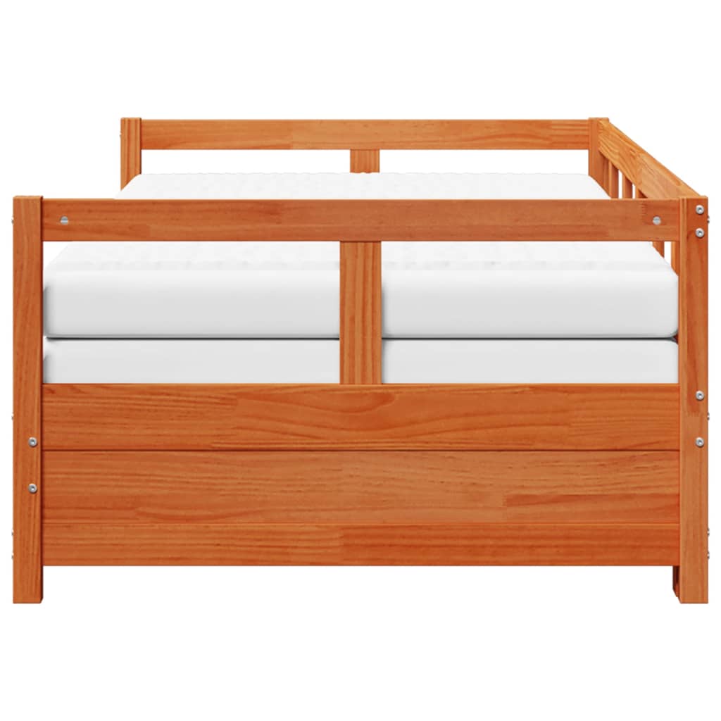 Lit de jour et lit gigogne et matelas 90x200 cm bois pin massif Lits & cadres de lit vidaXL   