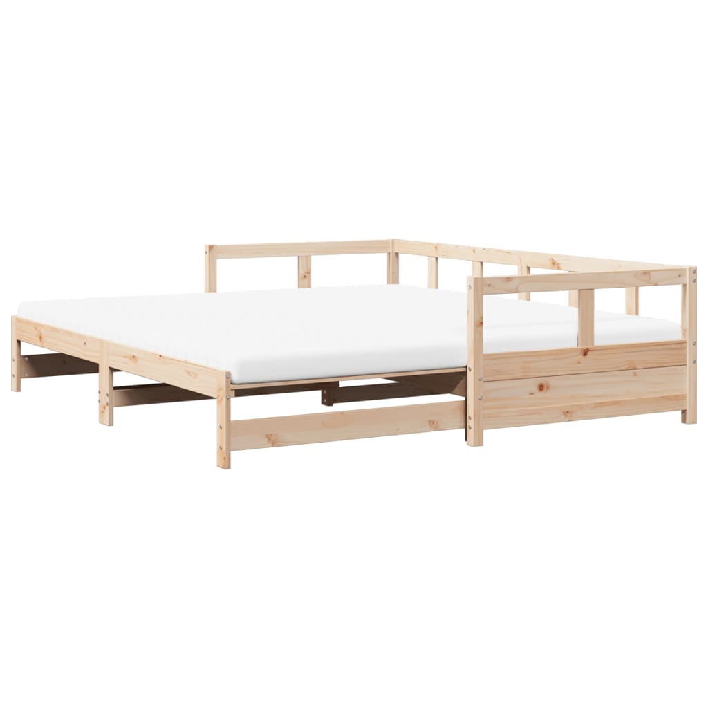 Lit de jour et lit gigogne et matelas 90x190 cm bois pin massif Lits & cadres de lit vidaXL   