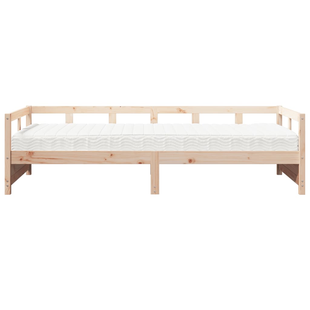 Lit de jour avec matelas 80x200 cm bois de pin massif Lits & cadres de lit vidaXL   