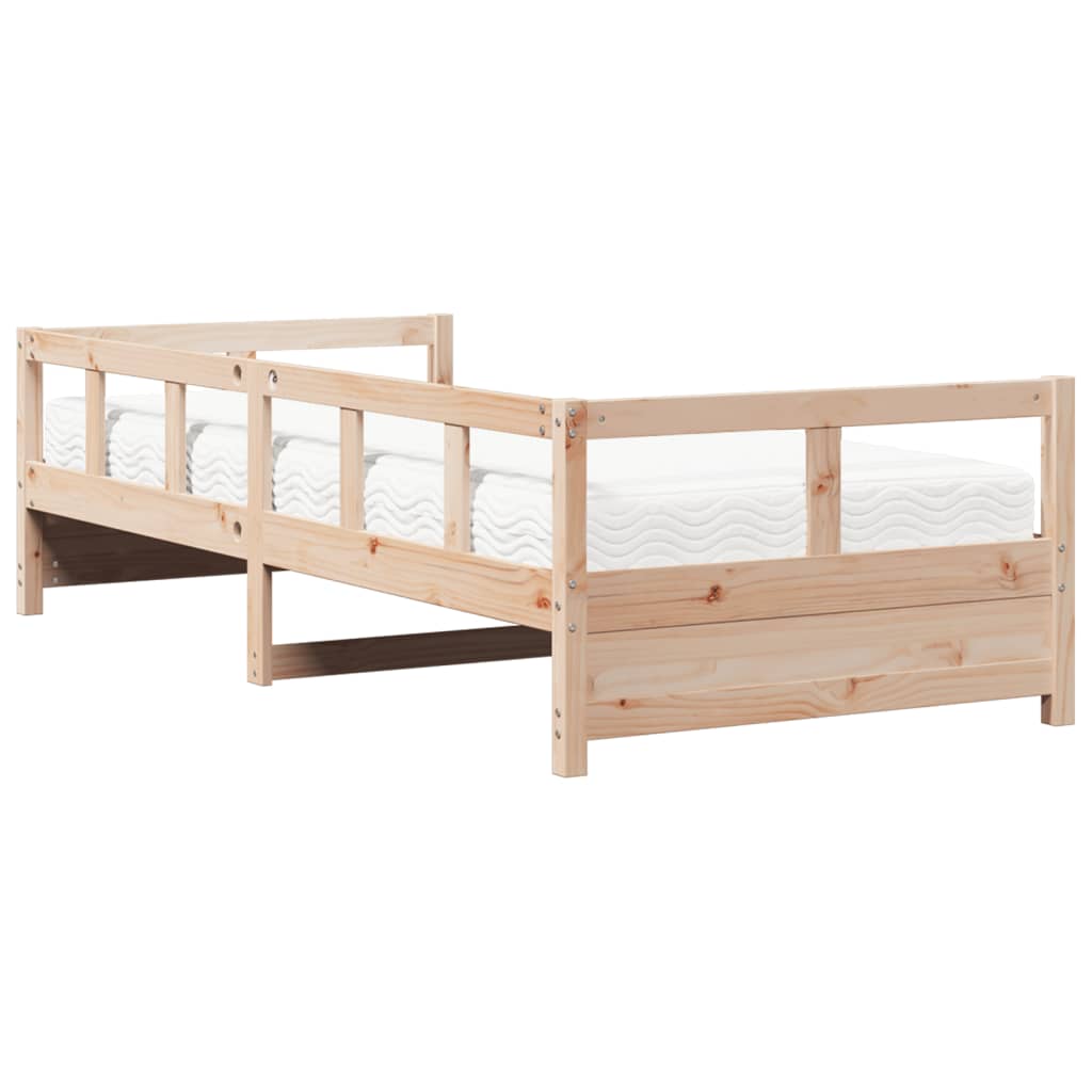 Lit de jour avec matelas 80x200 cm bois de pin massif Lits & cadres de lit vidaXL   