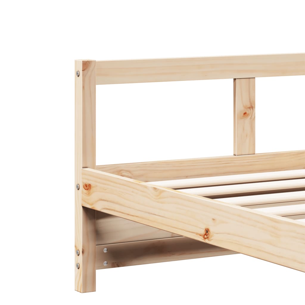 Lit de jour avec matelas 80x200 cm bois de pin massif Lits & cadres de lit vidaXL   