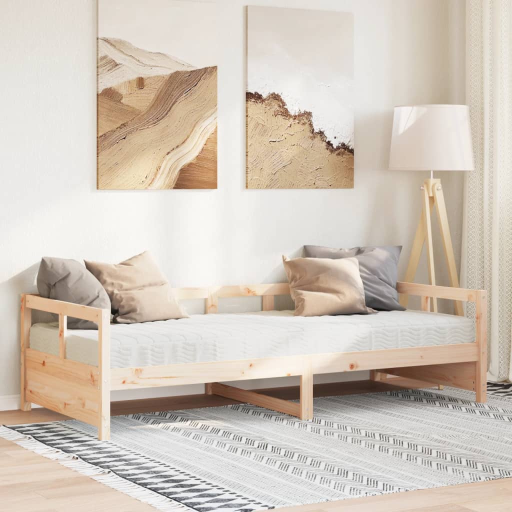 Lit de jour avec matelas 80x200 cm bois de pin massif Lits & cadres de lit vidaXL   