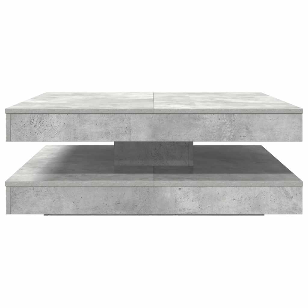 Table basse rotative à 360 degrés gris béton 90x90x34,5 cm Tables basses vidaXL   