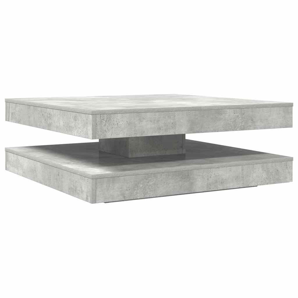 Table basse rotative à 360 degrés gris béton 90x90x34,5 cm Tables basses vidaXL   