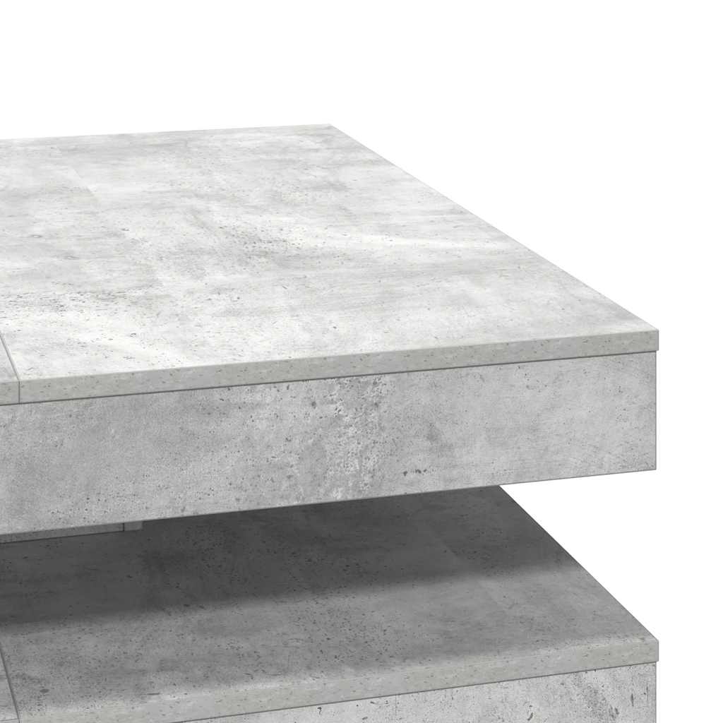 Table basse rotative à 360 degrés gris béton 90x90x34,5 cm Tables basses vidaXL   