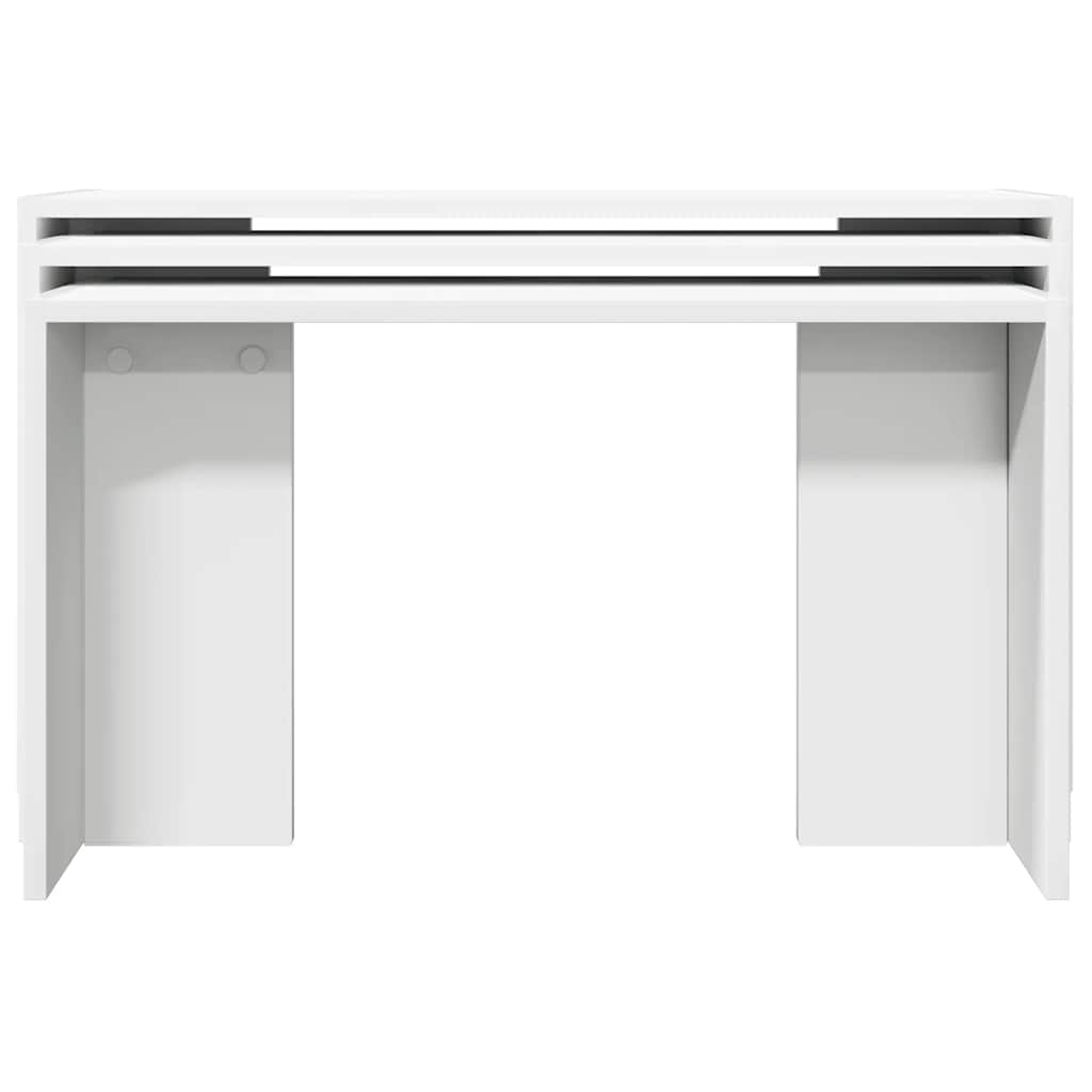 Tables gigognes 3 pcs blanc bois d'ingénierie Tables d'appoint vidaXL   