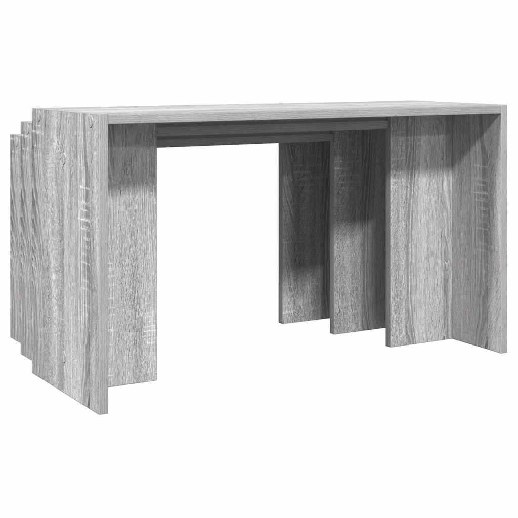 Tables gigognes 3 pcs sonoma gris bois d'ingénierie Tables d'appoint vidaXL   