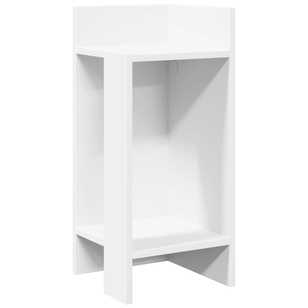 Tables d'appoint 2 pcs avec étagère blanc 25,5x27x60 cm Tables d'appoint vidaXL   