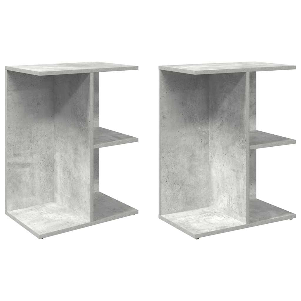 Tables de chevet 2 pcs gris béton 46,5x29x61 cm bois ingénierie - Xios Store SNC