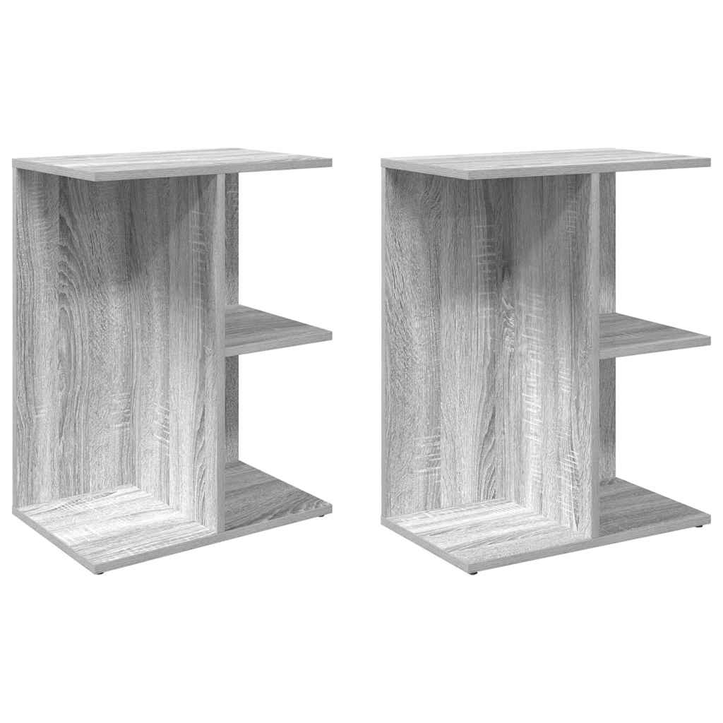 Tables de chevet 2 pcs sonoma gris bois d'ingénierie Tables de chevet vidaXL   