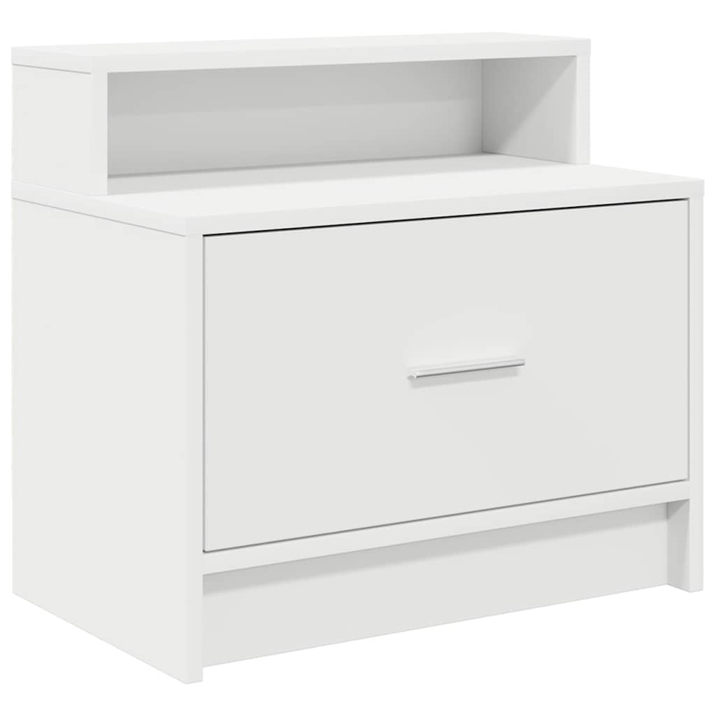 Table de chevet avec tiroir 2 pcs blanc 51x31x47 cm - Xios Store SNC