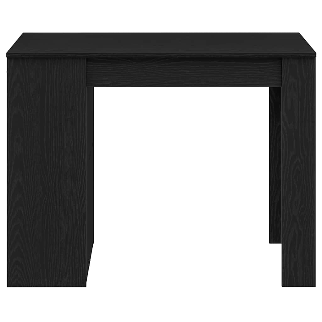 Bureau avec tiroir et étagère chêne noir bois d'ingénierie Tables à manger vidaXL   