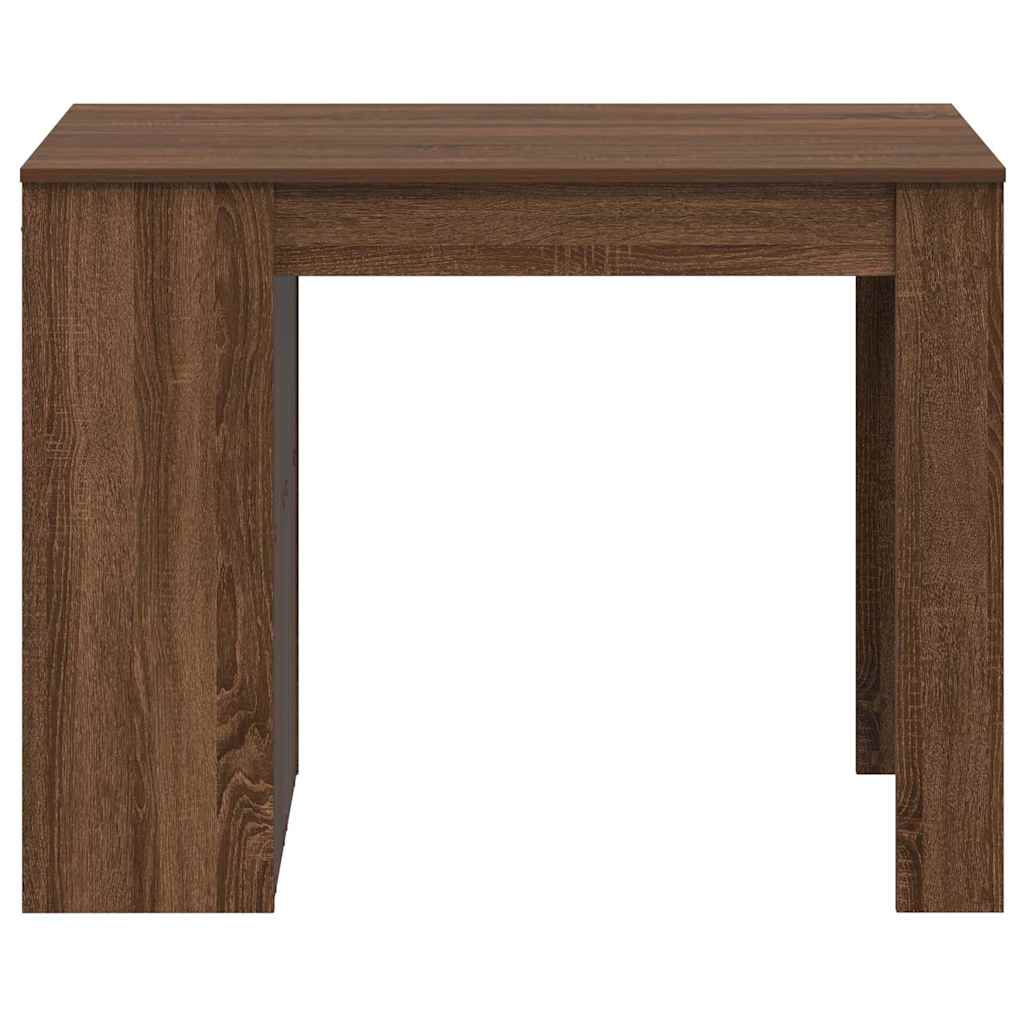 Bureau avec tiroir et étagère chêne marron bois d'ingénierie Tables à manger vidaXL   