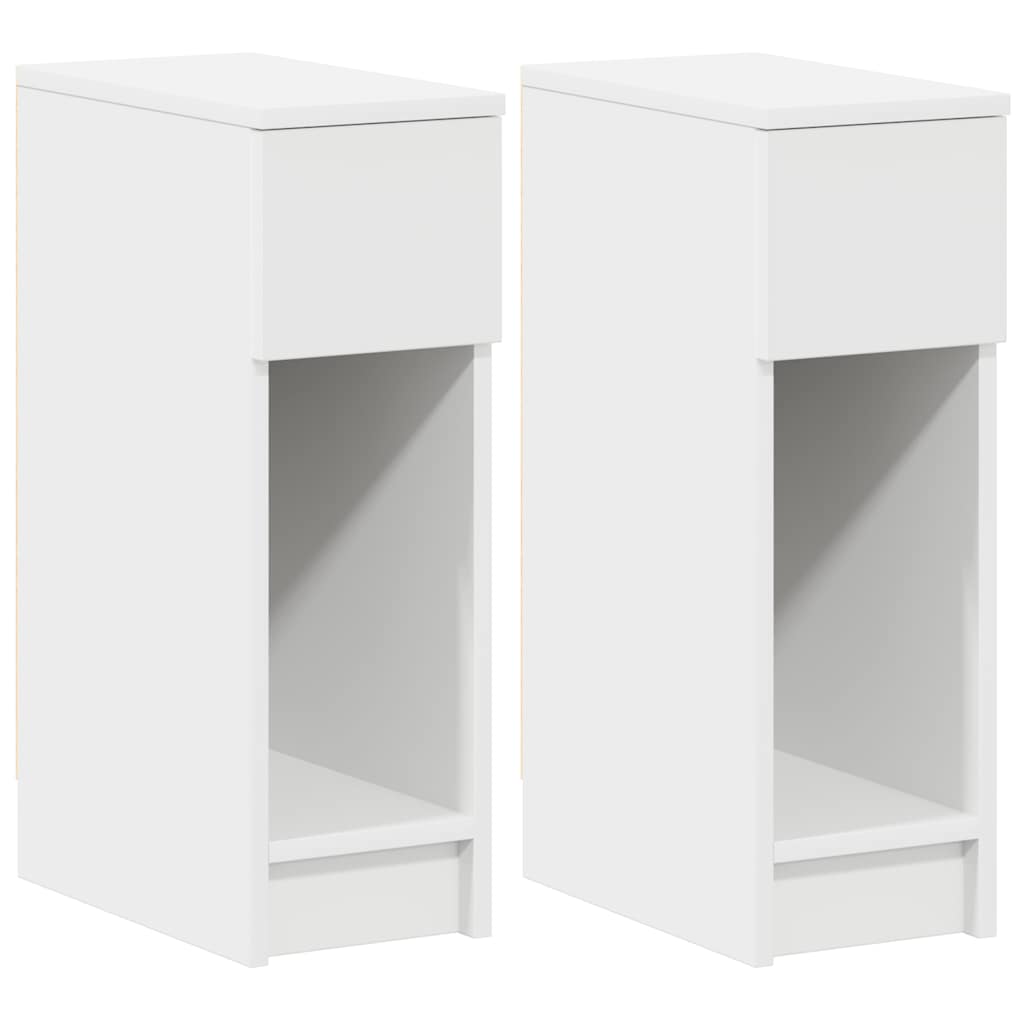 Tables de chevet avec tiroir 2 pcs blanc 20x36x60 cm Tables de chevet vidaXL   