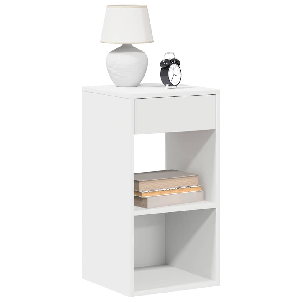 Tables de chevet avec tiroir 2 pcs blanc 35x34x66,5 cm Tables de chevet vidaXL   