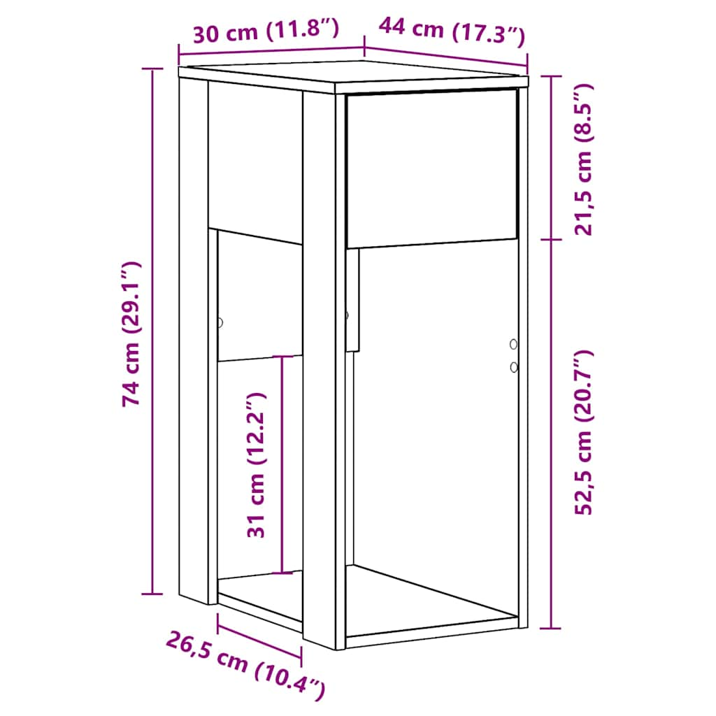 Support de tour d'ordinateur avec tiroir noir 30x44x74 cm Bureaux vidaXL   