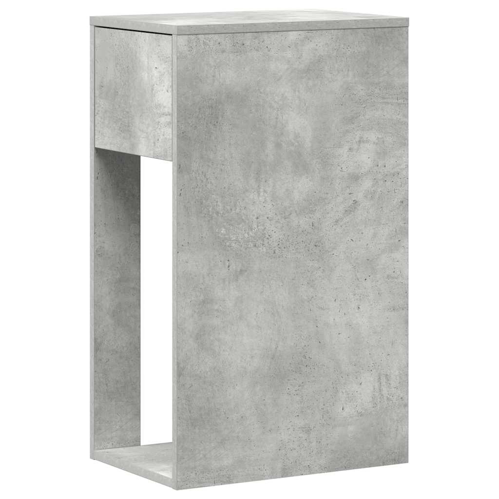 Support de tour d'ordinateur et tiroir gris béton 30x44x74 cm Bureaux vidaXL   