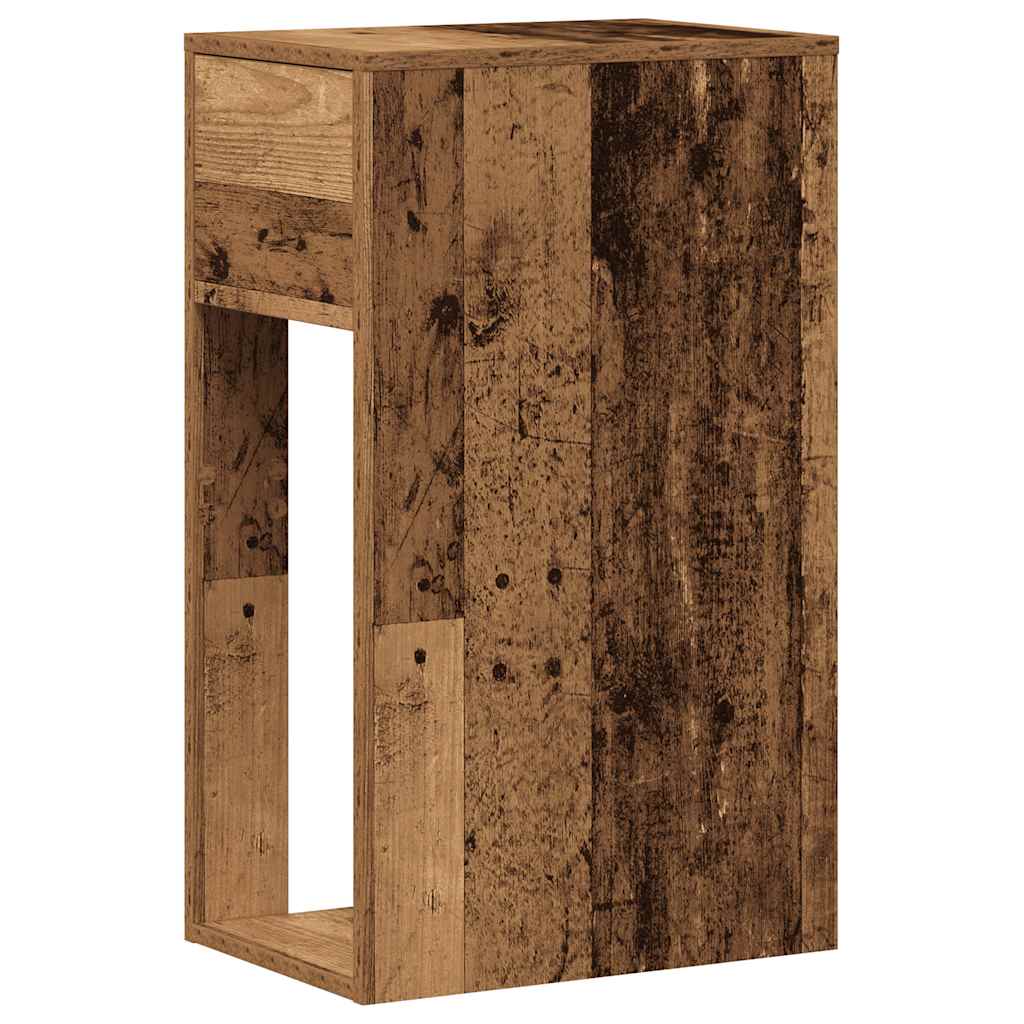 Support de tour d'ordinateur avec tiroir vieux bois 30x44x74 cm Bureaux vidaXL   