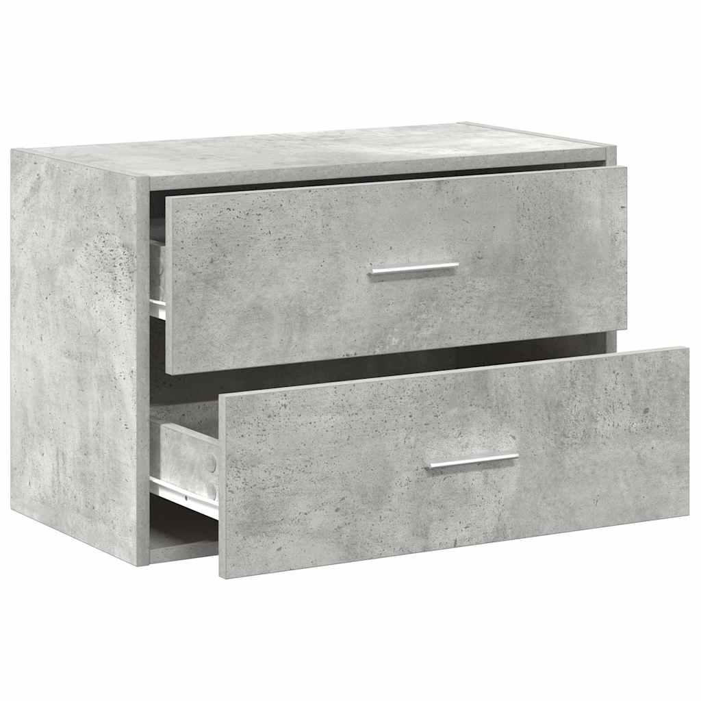 Armoire avec 2 tiroirs gris béton 60x31x40 cm bois d'ingénierie Commodes vidaXL   