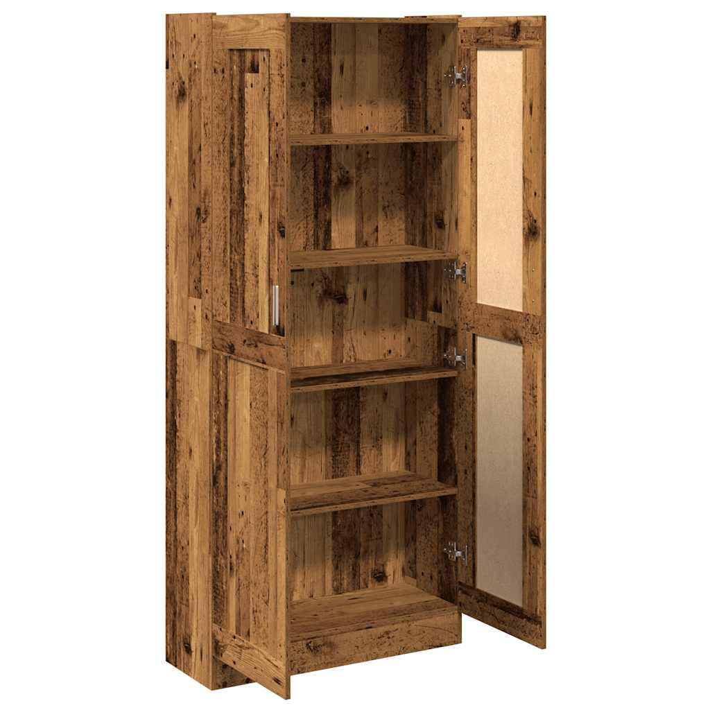 Buffet haut vieux bois 82,5x30,5x185 cm bois d'ingénierie Bibliothèques vidaXL