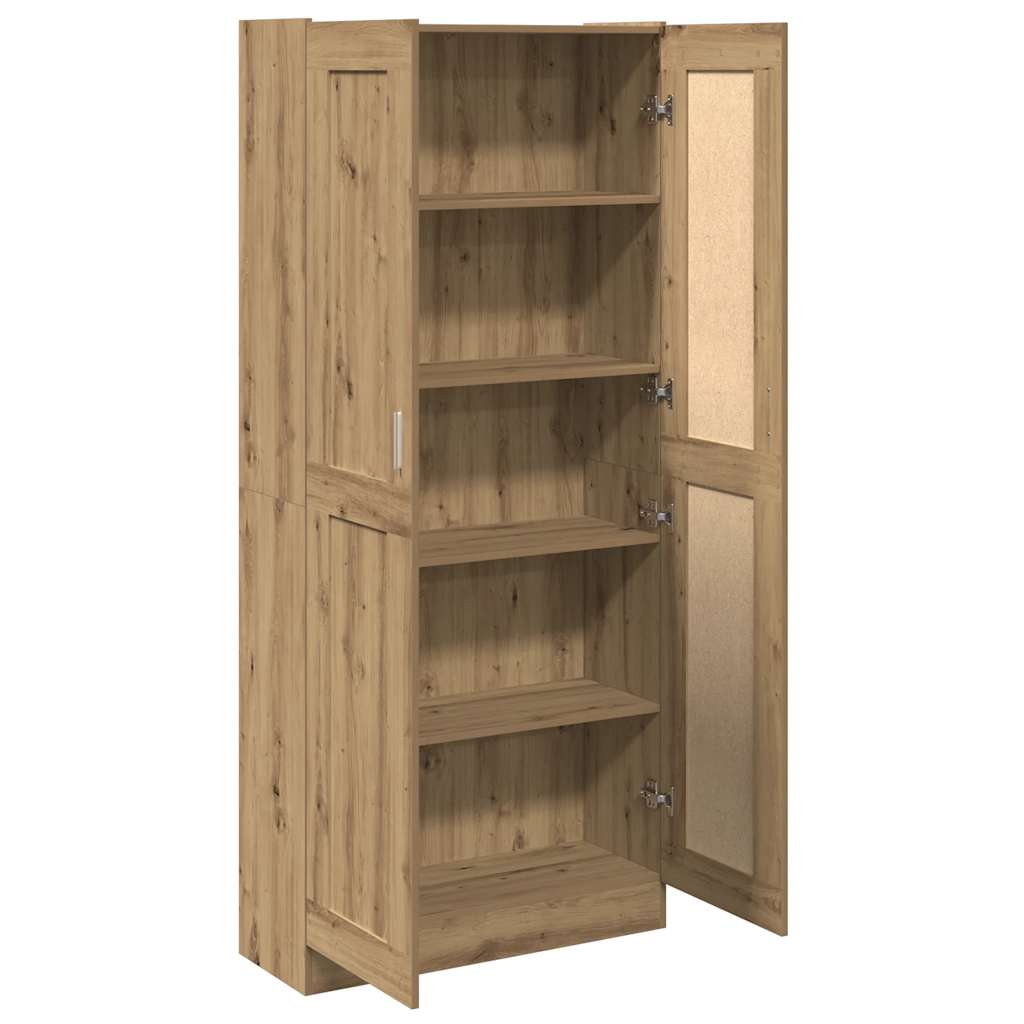 Buffet haut chêne artisanal 82,5x30,5x185 cm bois d'ingénierie Bibliothèques vidaXL