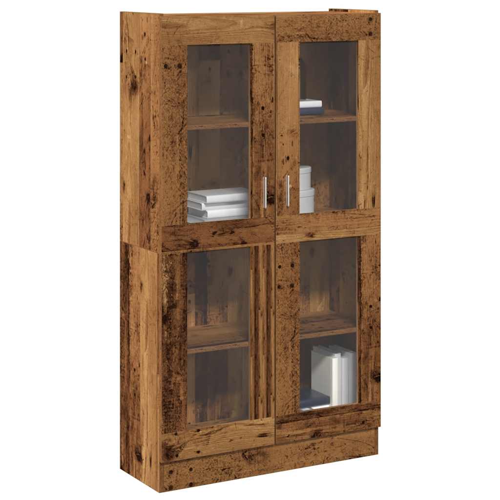 Buffet haut vieux bois 82,5x30,5x150 cm bois d'ingénierie Bibliothèques vidaXL