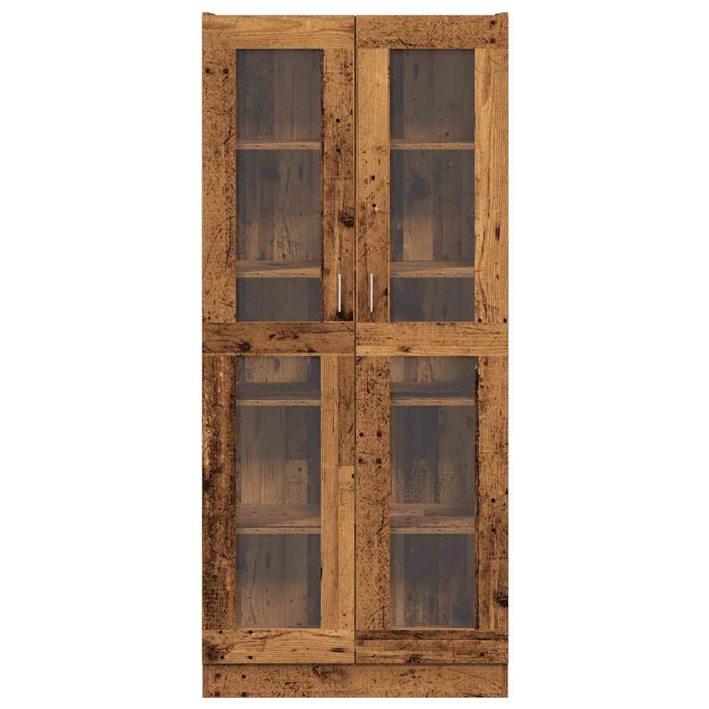 Buffet haut vieux bois 82,5x30,5x185 cm bois d'ingénierie Bibliothèques vidaXL