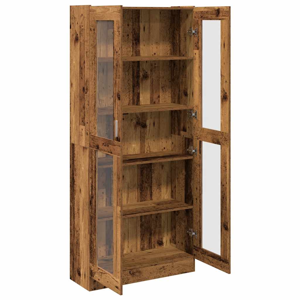 Buffet haut vieux bois 82,5x30,5x185 cm bois d'ingénierie Bibliothèques vidaXL