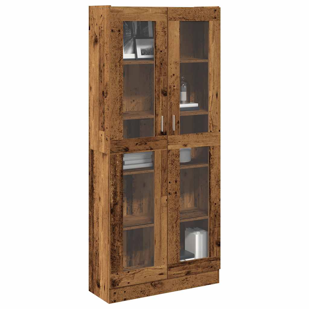 Buffet haut vieux bois 82,5x30,5x185 cm bois d'ingénierie Bibliothèques vidaXL