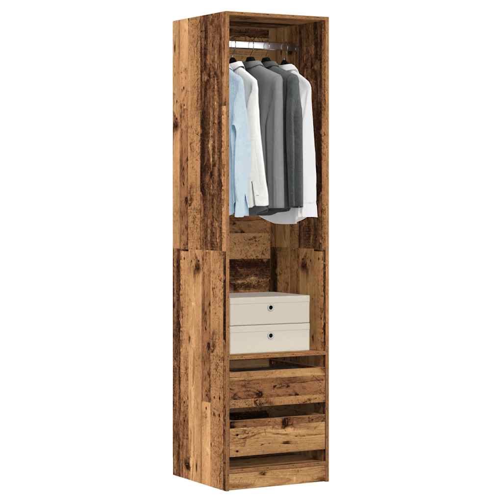 Garde-robe vieux bois 50x50x200 cm bois d'ingénierie Armoires vidaXL   