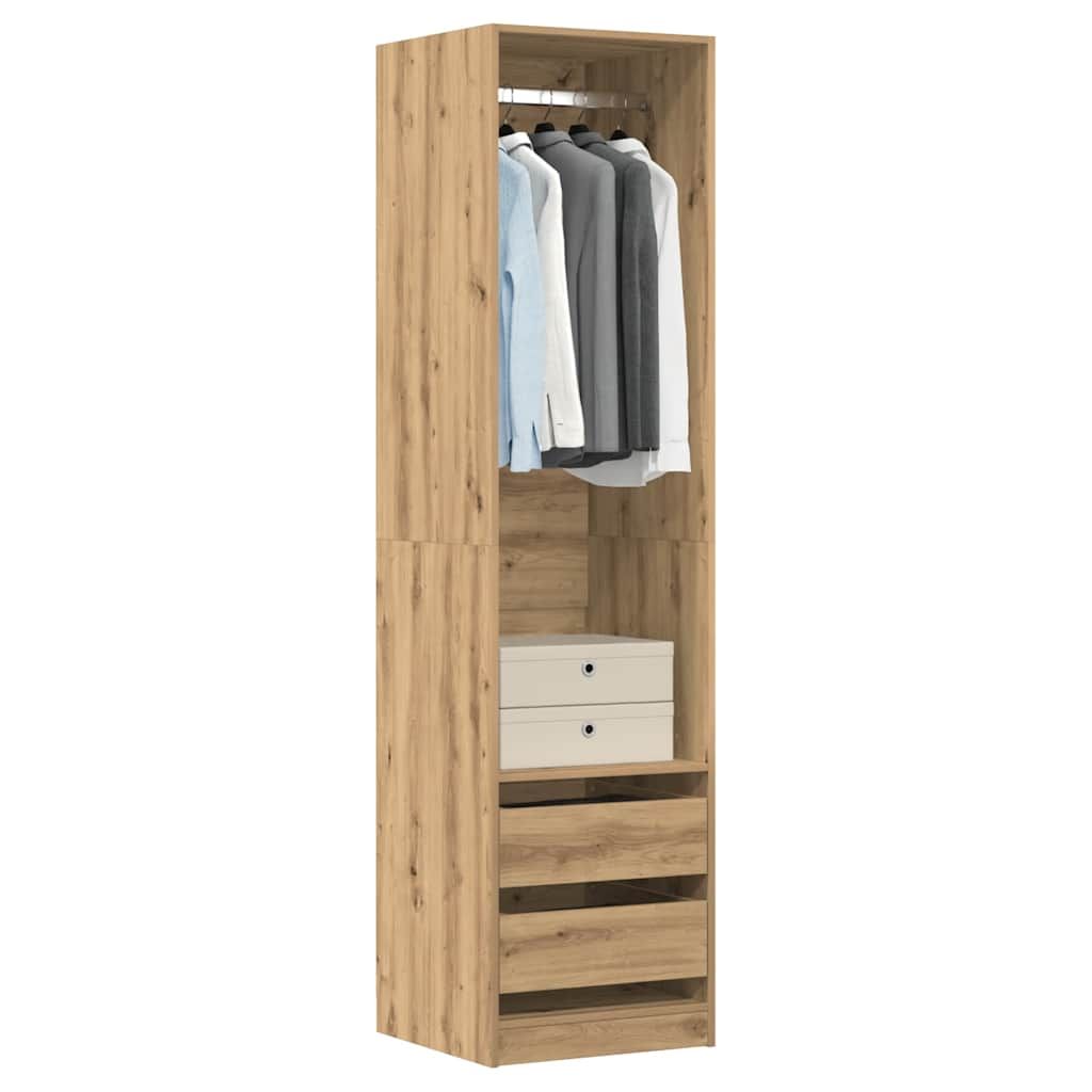 Garde-robe chêne artisanal 50x50x200 cm bois d'ingénierie Armoires vidaXL   