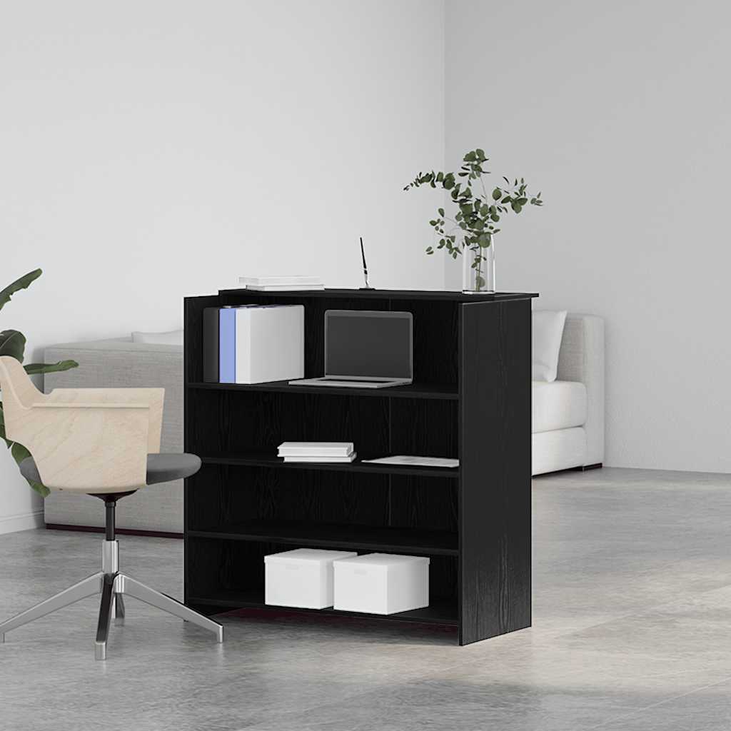 Bureau de réception chêne noir 100x50x103,5cm bois d'ingénierie Bureaux vidaXL