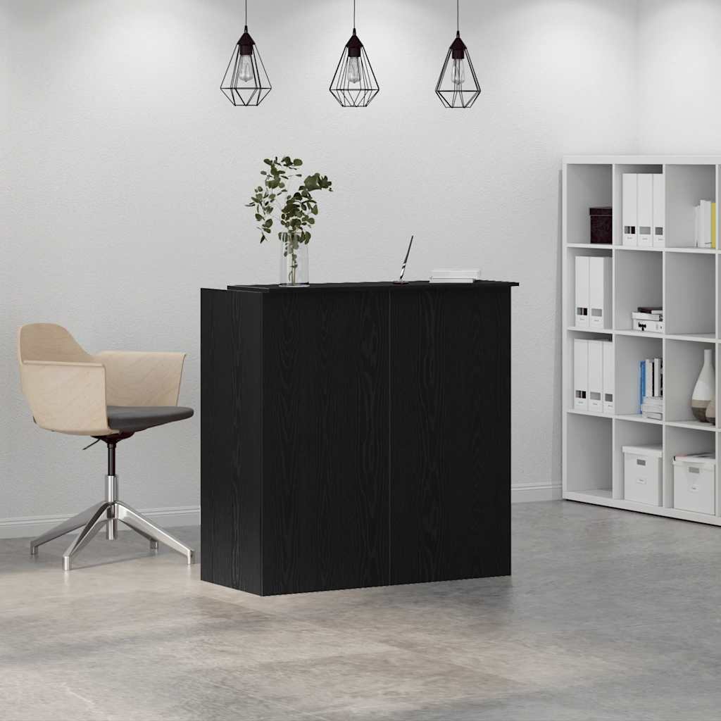 Bureau de réception chêne noir 100x50x103,5cm bois d'ingénierie Bureaux vidaXL