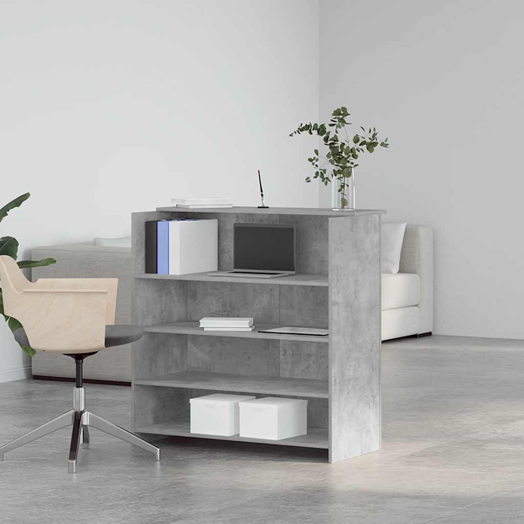 Bureau de réception gris béton 100x50x103,5cm bois d'ingénierie Bureaux vidaXL