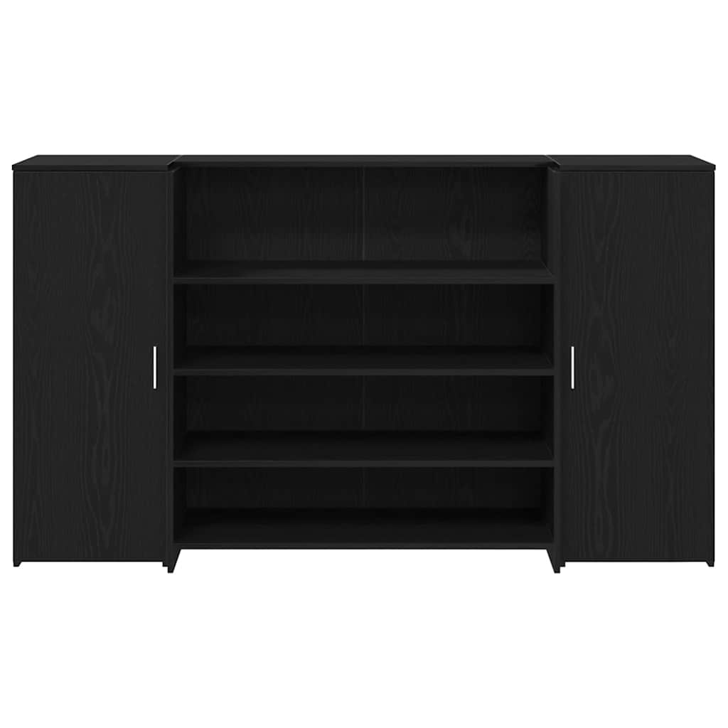 Bureau de réception chêne noir 180x50x103,5cm bois d'ingénierie Bureaux vidaXL