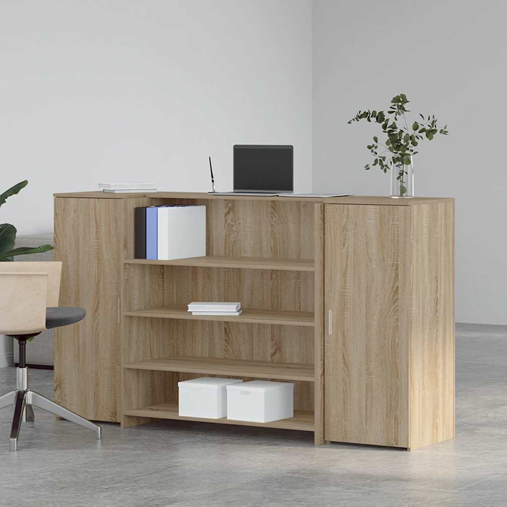 Bureau réception chêne sonoma 180x50x103,5 cm bois d'ingénierie Bureaux vidaXL