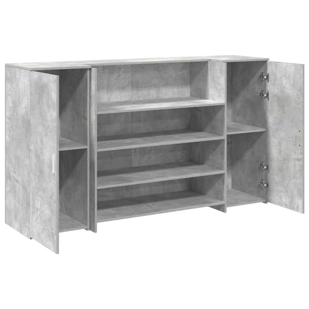 Bureau de réception gris béton 180x50x103,5cm bois d'ingénierie Bureaux vidaXL