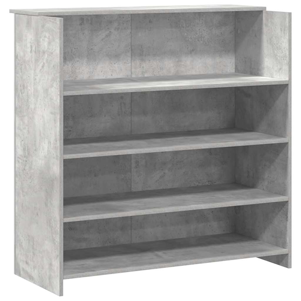 Bureau de réception gris béton 180x50x103,5cm bois d'ingénierie Bureaux vidaXL