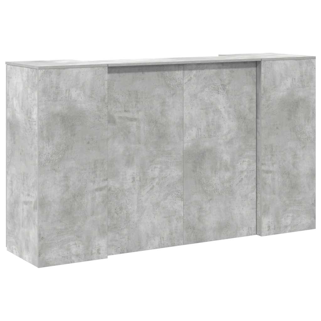 Bureau de réception gris béton 180x50x103,5cm bois d'ingénierie Bureaux vidaXL