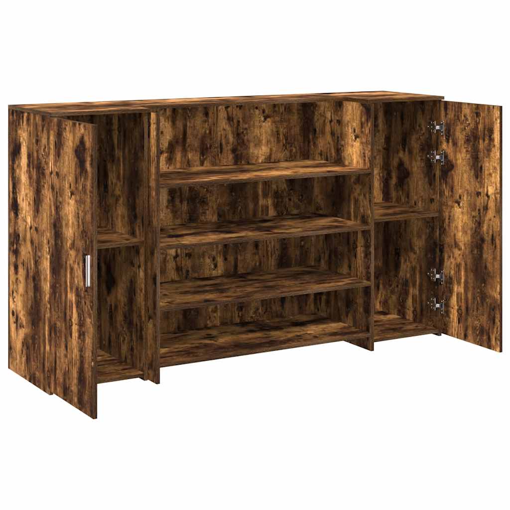 Bureau de réception chêne fumé 180x50x103,5cm bois d'ingénierie Bureaux vidaXL